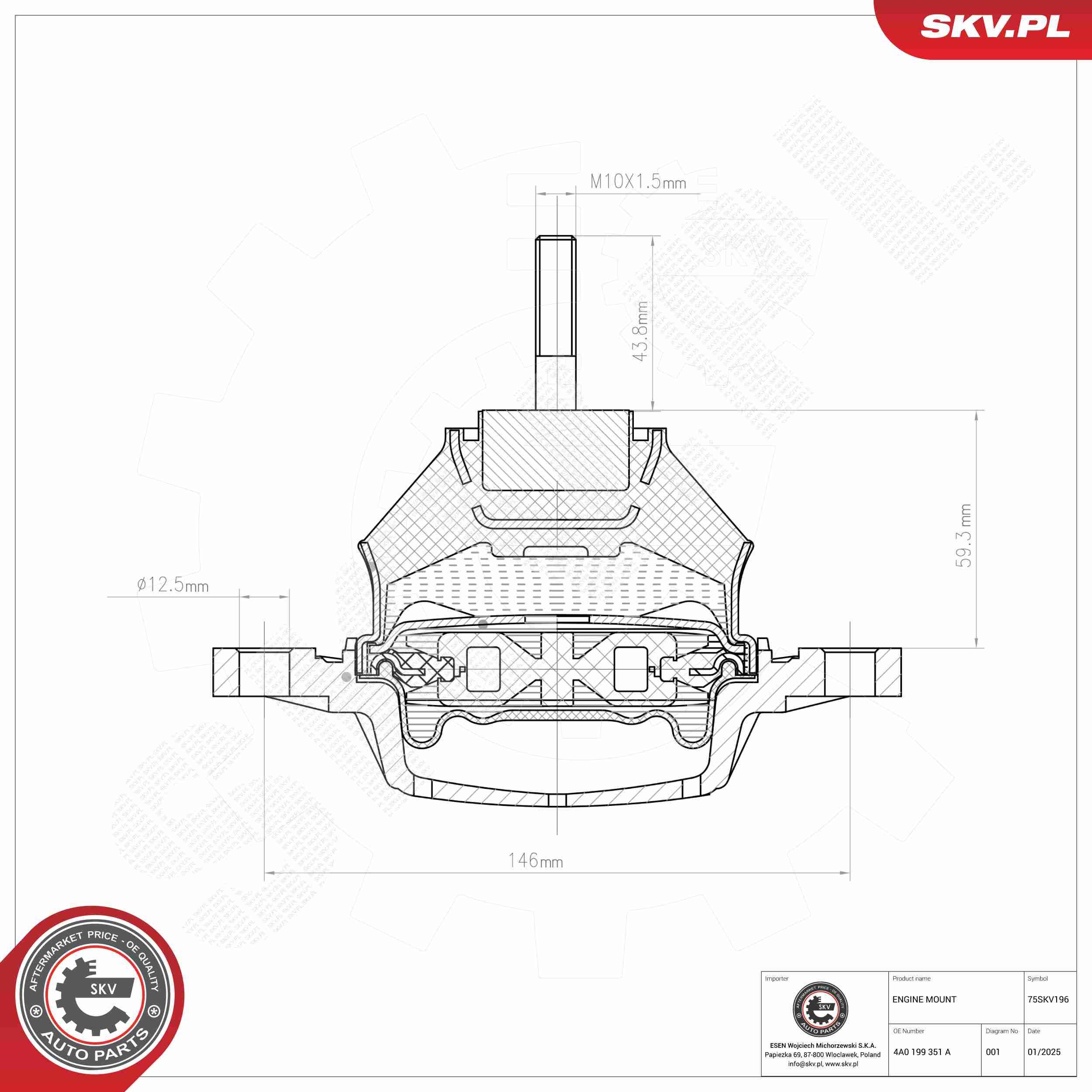 ESEN SKV 75SKV196 - Lagerung, Motor