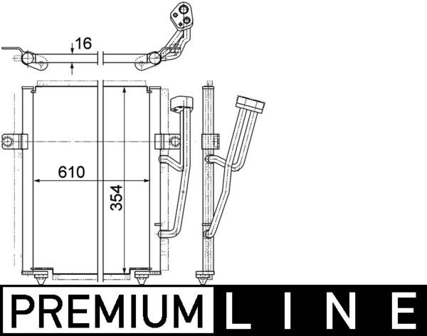 AC 193 000P MAHLE BEHR *** PREMIUM LINE *** kondenzátor, klíma