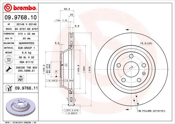 Brake Disc 09.9768.11