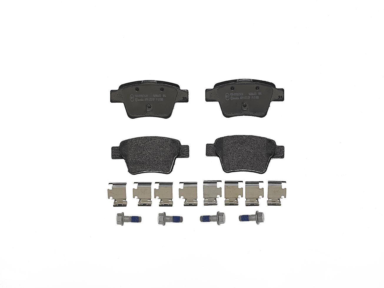 BREMBO P 61 080 - Bremsbelagsatz, Scheibenbremse PRIME LINE
