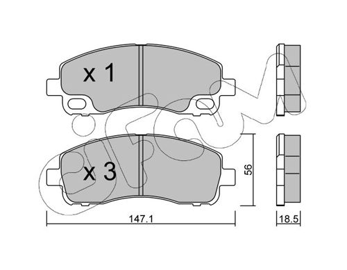 Brake Pad Set, disc brake 822-911-0