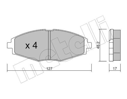 METELLI 22-0293-0 - Bremsbelagsatz, Scheibenbremse