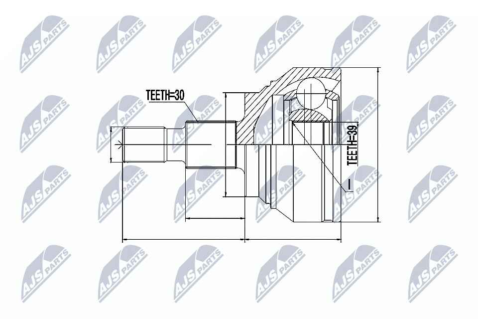 NTY NPZ-ME-012 Gelenksatz, Antriebswelle