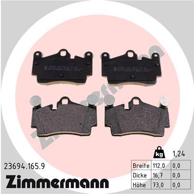 Brake Pad Set, disc brake 23694.165.9