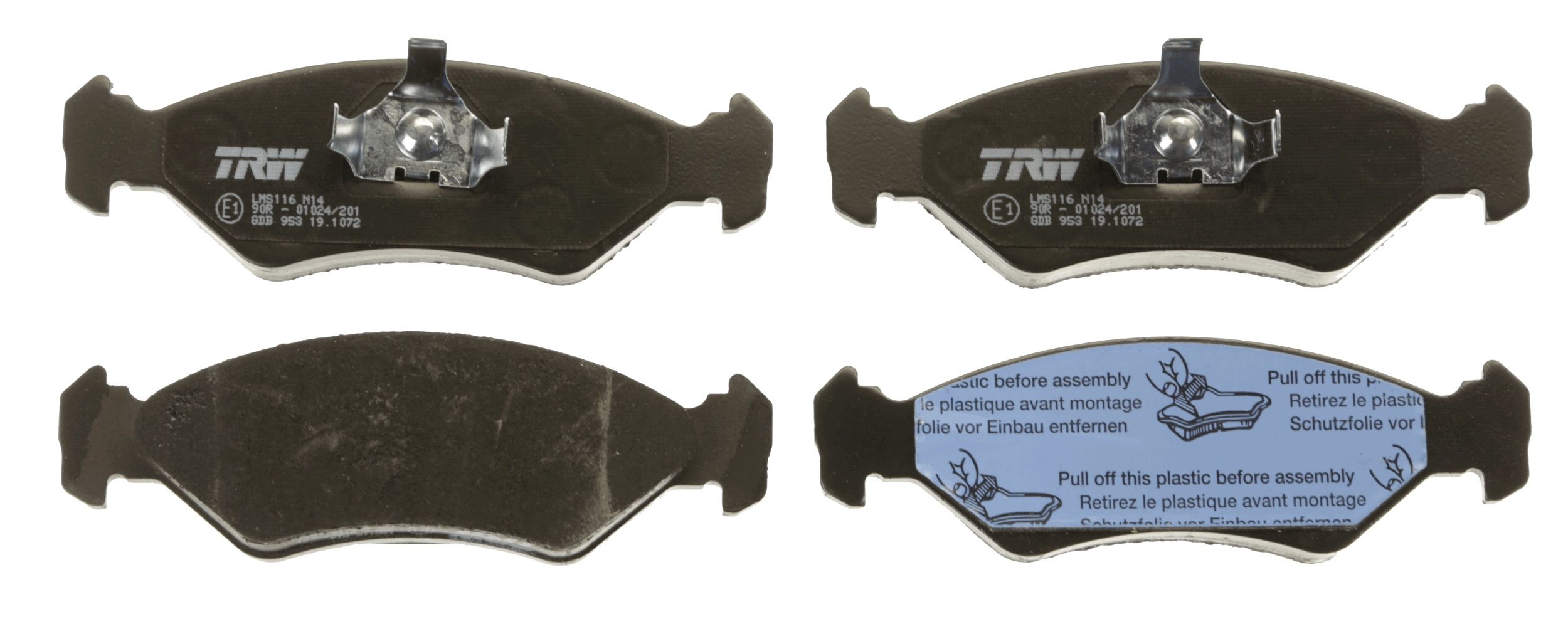 TRW BRAKE PAD SET, DISC BRAKE - TecDoc 2