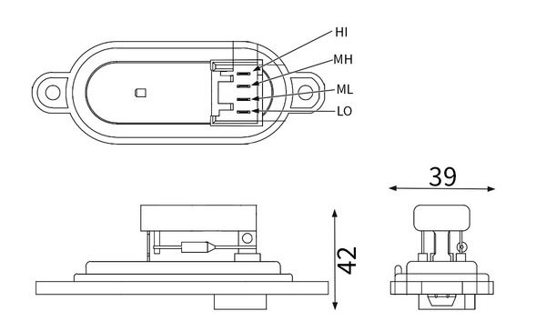 Resistencia, ventilador del interior
