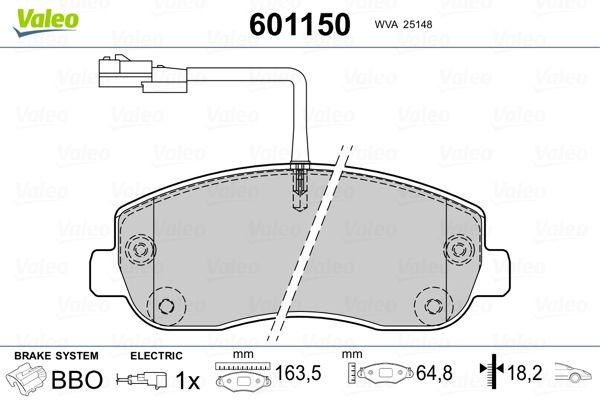 Brake Pad Set, disc brake 601150