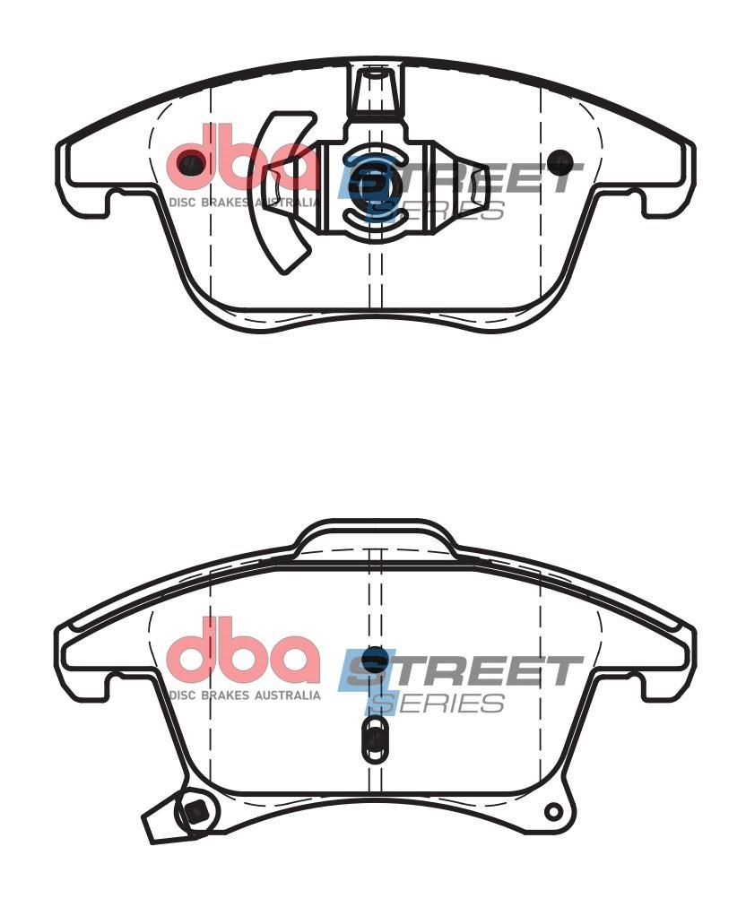 DBA SS STREET SERIES BRAKE PADS [ Ford Mondeo 2014 - On F ] - TecDoc Only