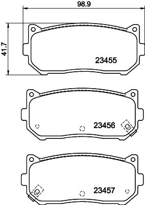 Brake Pad Set, disc brake 8DB 355 009-341