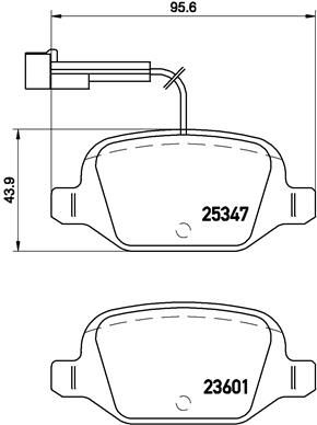 Brake Pad Set, disc brake P 23 146