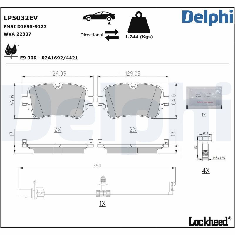 Brake Pad Set, disc brake LP5032EV