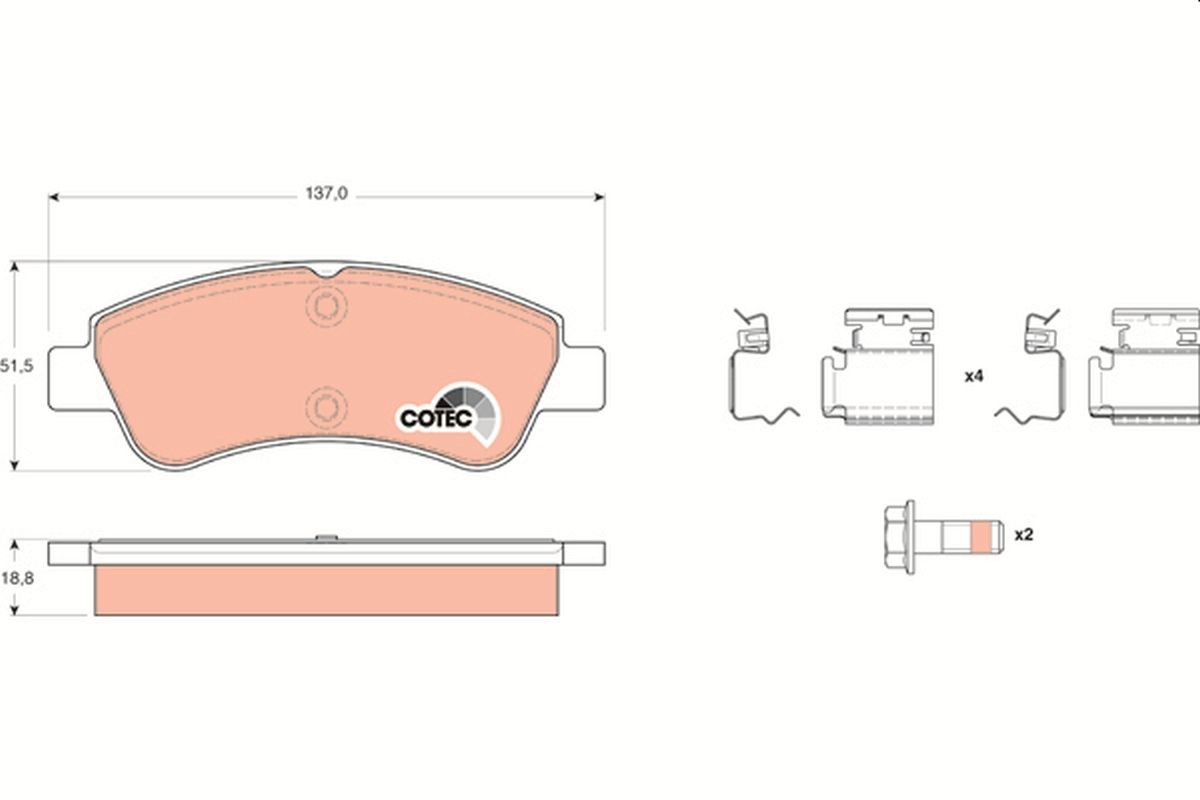 Brake Pad Set, disc brake GDB1677