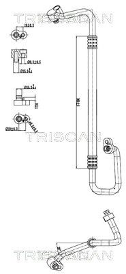 TRISCAN 9010 29025 - Hochdruck-/Niederdruckleitung, Klimaanlage