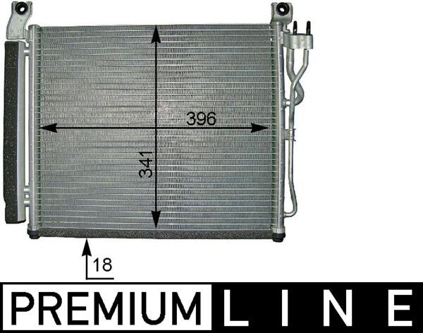 AC 591 000P MAHLE BEHR *** PREMIUM LINE *** kondenzátor, klíma