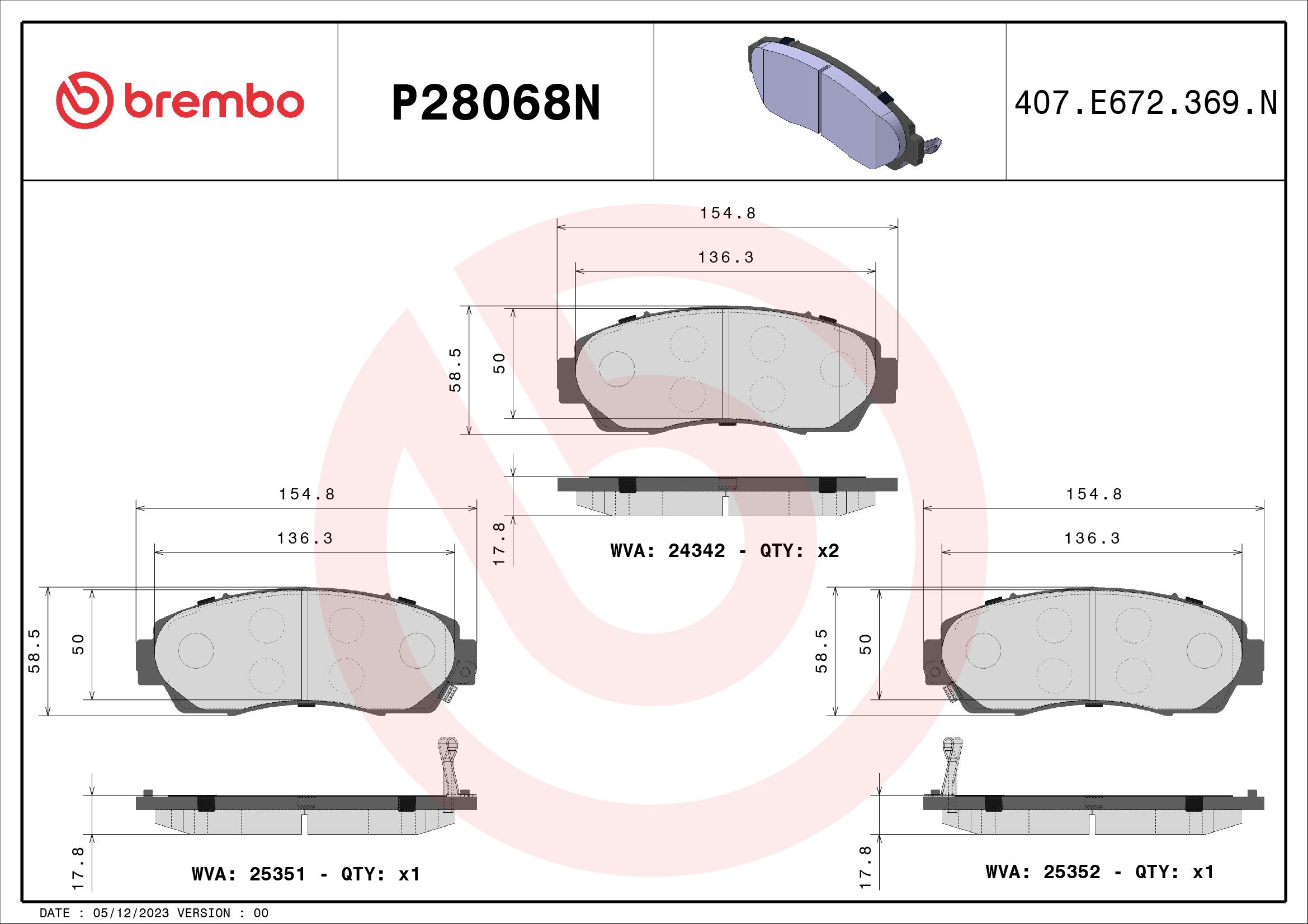 HONDA ODYSSEY 11- (FRT) *Holes - TecDoc 1