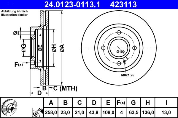 Brake Disc 24.0123-0113.1