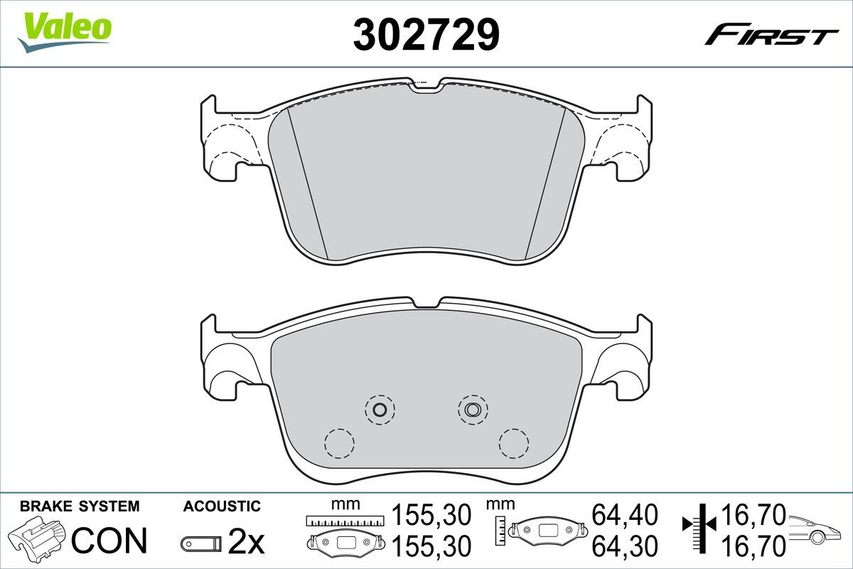 Brake Pad Set, disc brake 302729