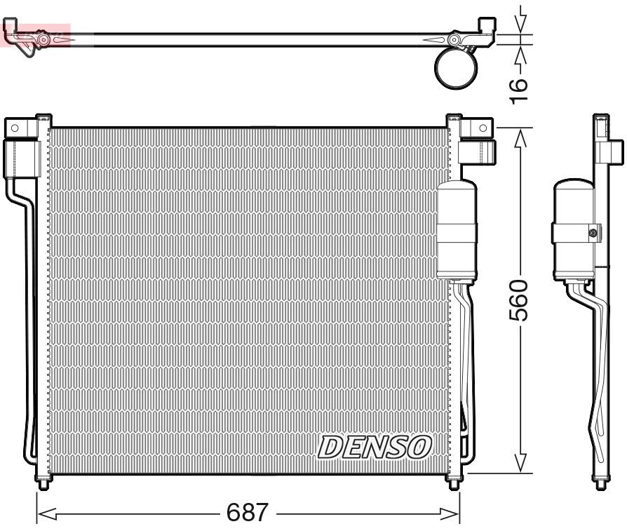 DCN46037 DENSO kondenzátor, klíma