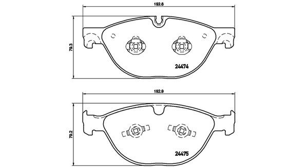 Bremsbelagsatz, Scheibenbremse