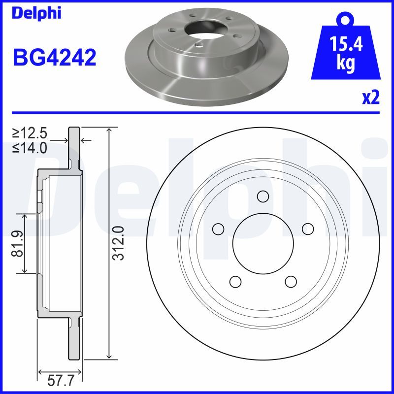BG4242 DELPHI féktárcsa