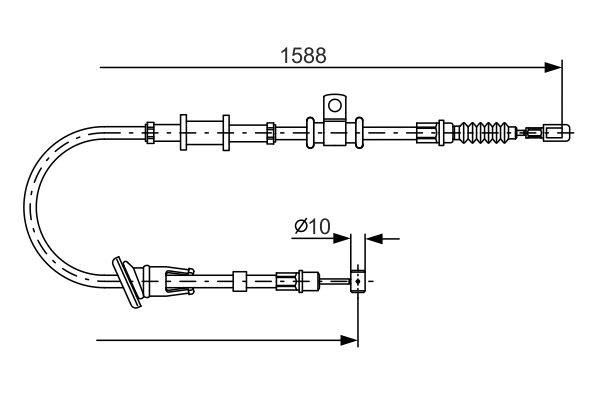 Cable de accionamiento, freno de estacionamiento