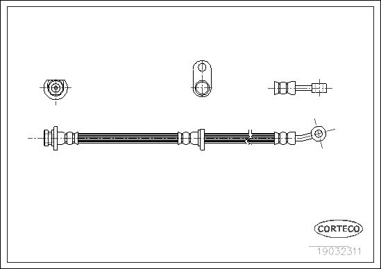 FLEXIBLE DE FREIN HONDA CIVIC VI  0705