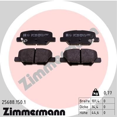 Brake Pad Set, disc brake 25688.150.1