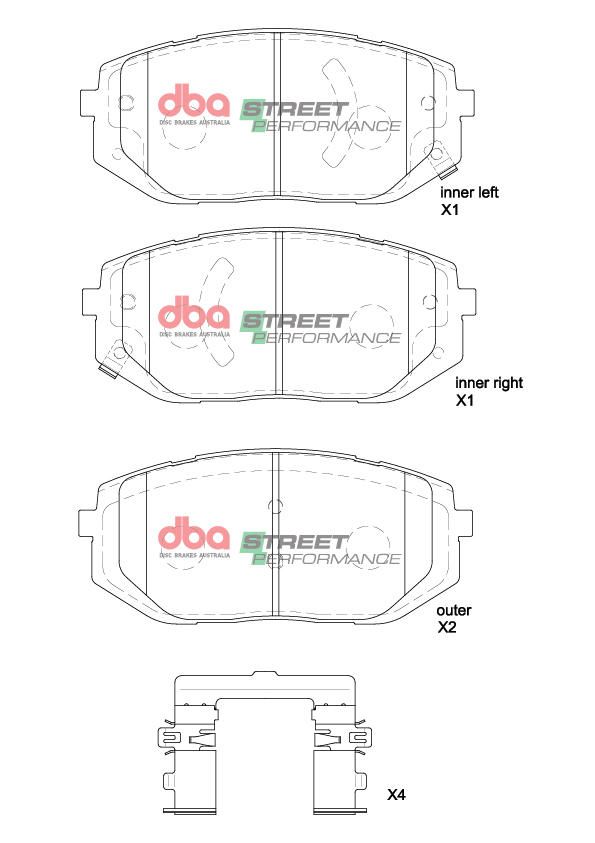 DBA  SP PERFORMANCE  BRAKE PADS [ Hyundai Ioniq 5/ Kia EV6 2022 - On F ] - TecDoc Only