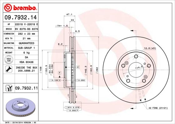 Brake Disc 09.7932.11