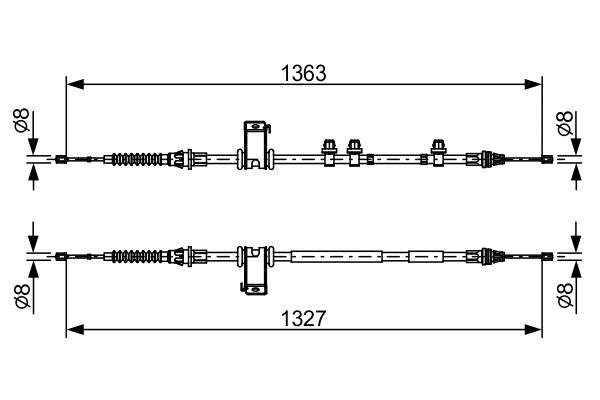 BOSCH 1 987 482 453 - Seilzug, Feststellbremse