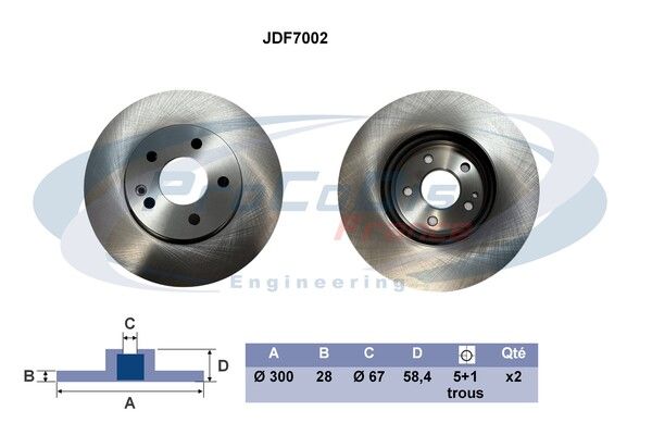 DISQUES DE FREIN JEU DE 2