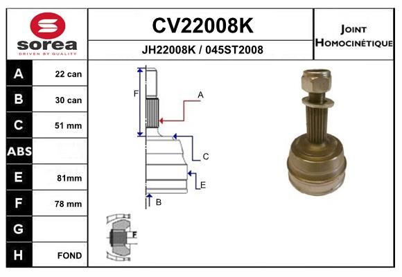 Gelenksatz, Antriebswelle