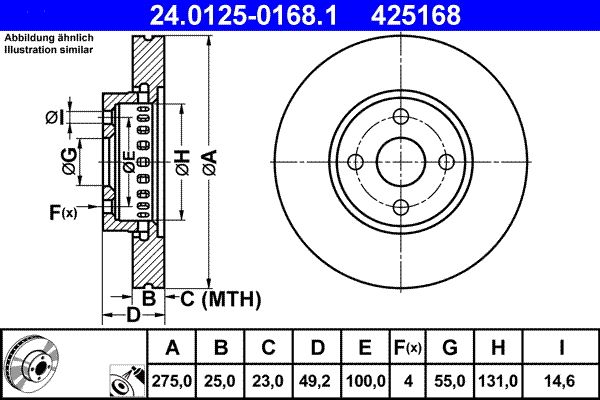 Brake Disc 24.0125-0168.1