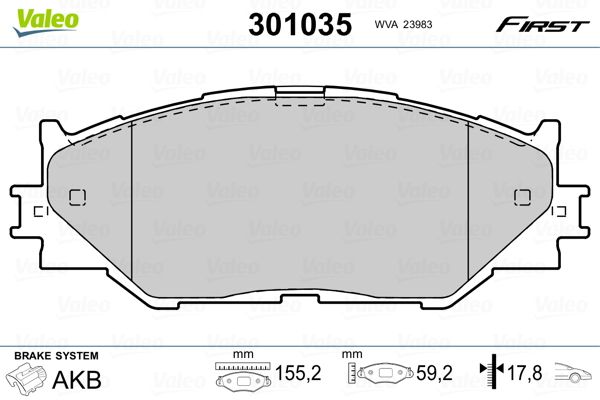 Brake Pad Set, disc brake 301035