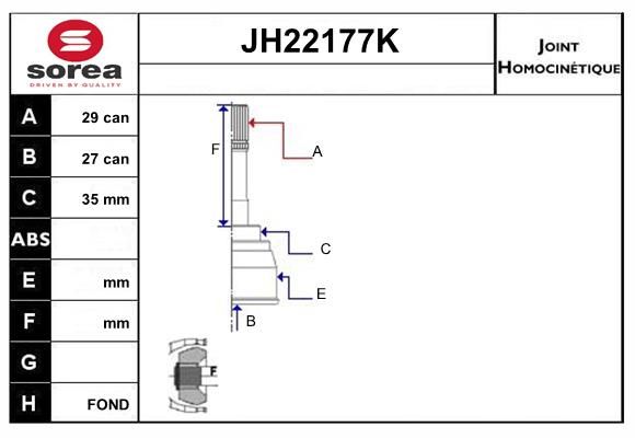 KIT CV JOINT AVEC KR -