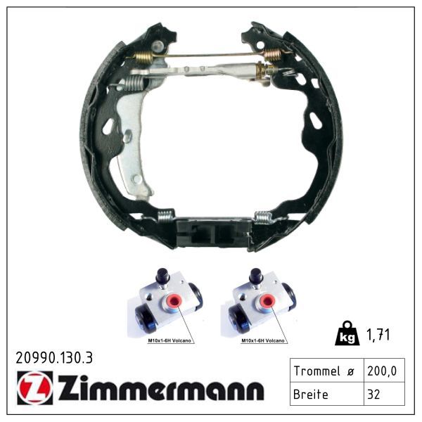 Zimmermann 20990.130.3 Bremsbackensatz