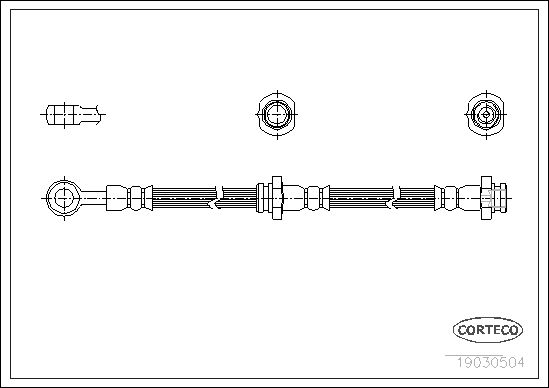 FLEXIBLE DE FREIN NISSAN CHERRY,  0705