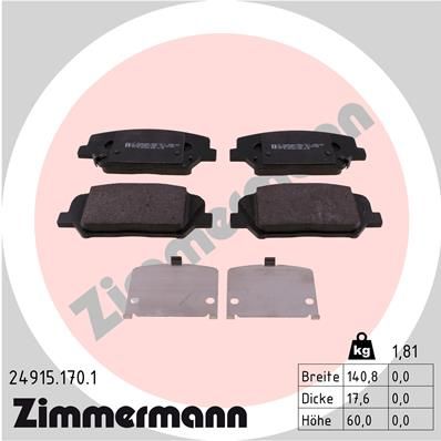 Brake Pad Set, disc brake 24915.170.1