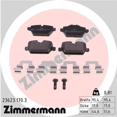 Brake Pad Set, disc brake 23623.170.3