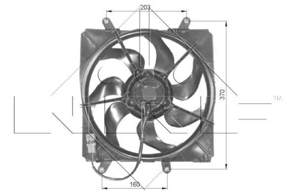 NRF 47054 Fan, engine cooling
