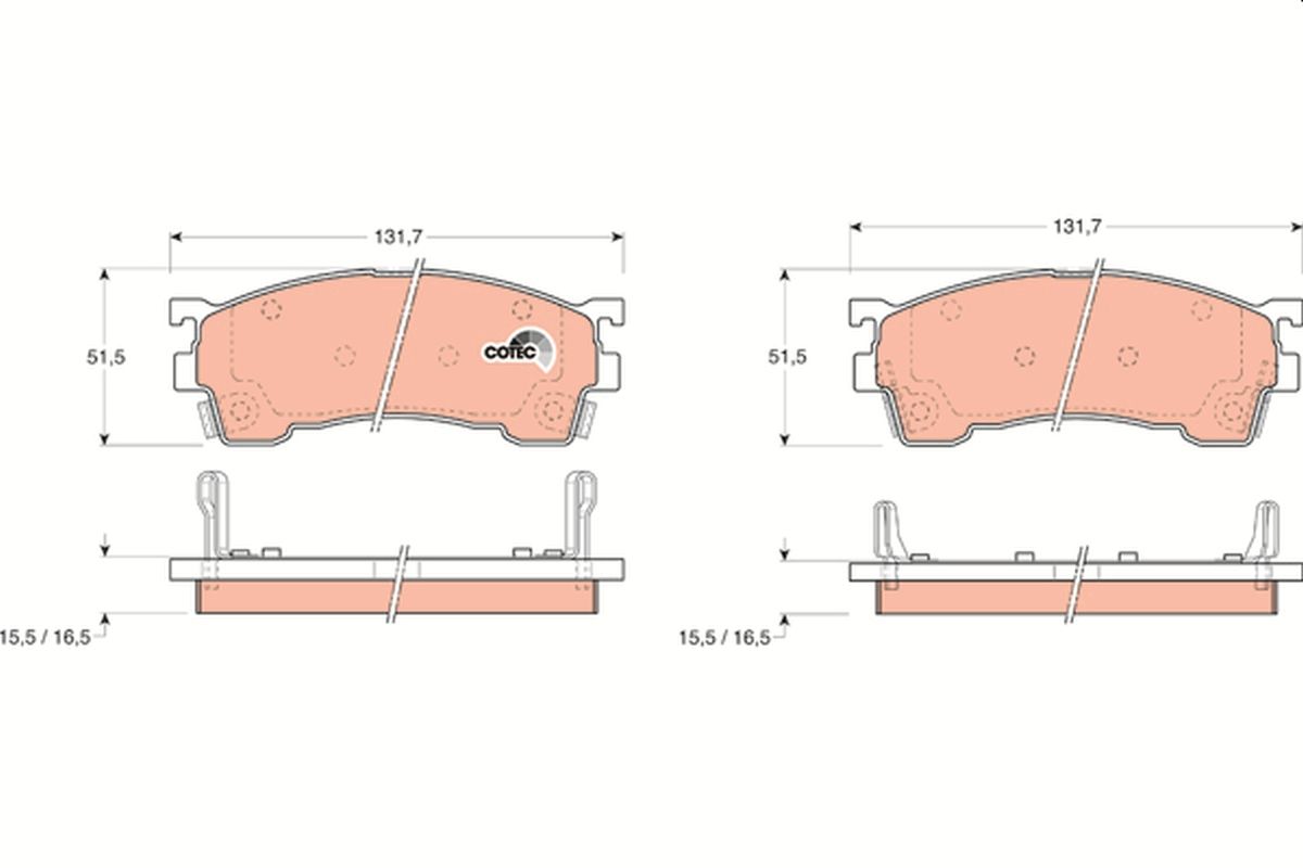 Brake Pad Set, disc brake GDB1139