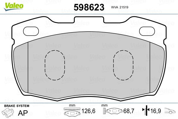 PLAQ FREIN LAND DEFENDER 90,110  9900