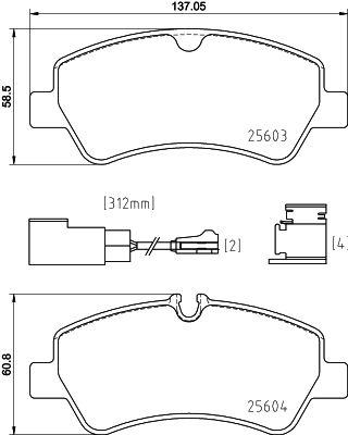 Brake Pad Set, disc brake 8DB 355 025-161