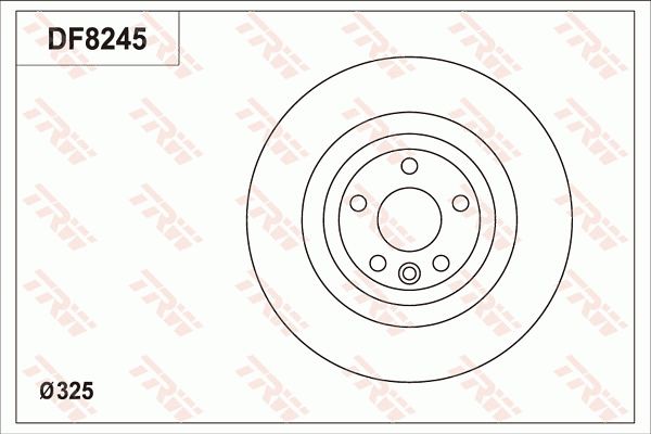 DF8245S Jaguar F-Pace 35t 2016-on Brake Disc Front Axle - TecDoc Only