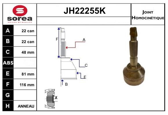 KIT CV JOINT AVEC KR056 - A-111