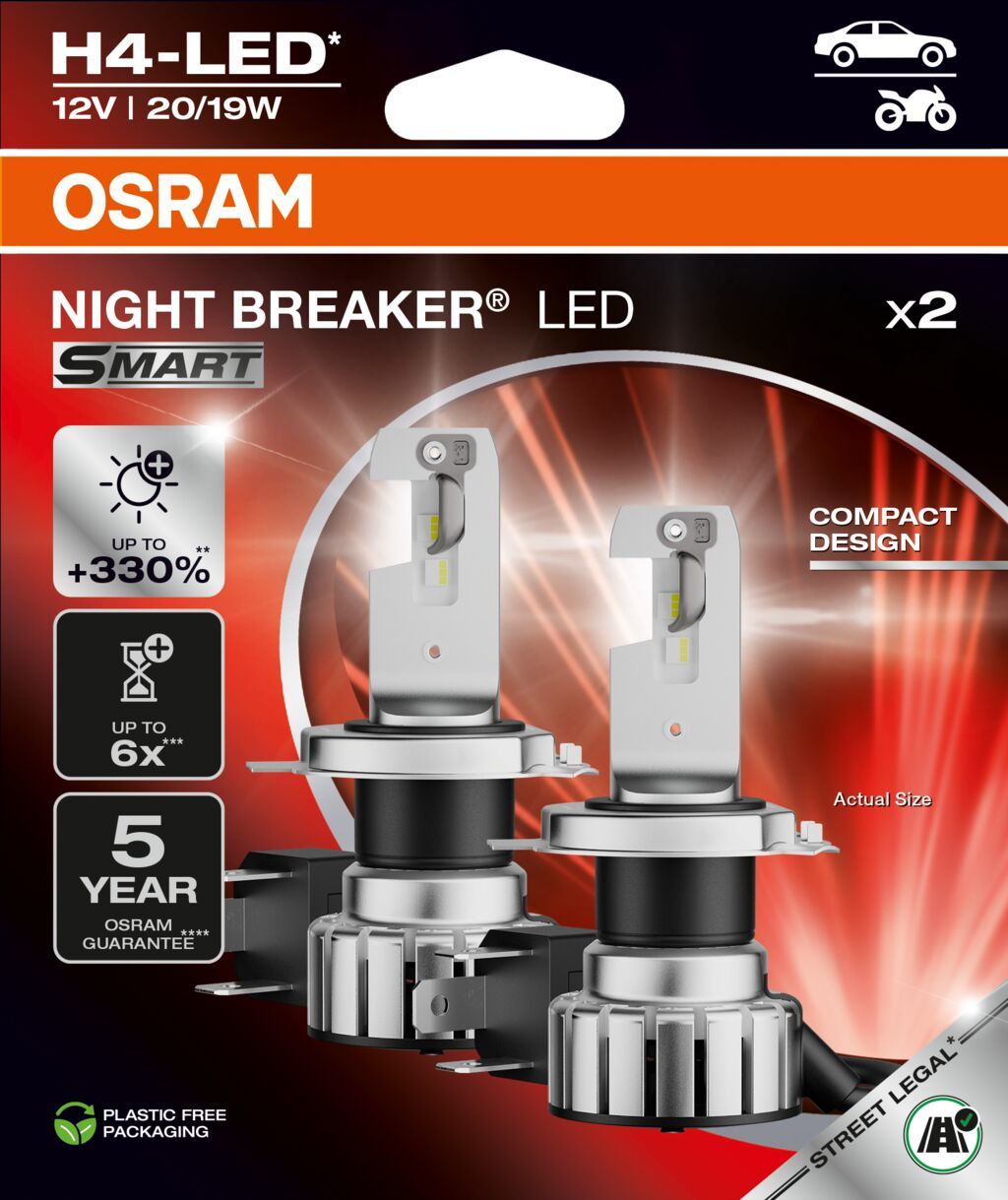 Osram 64193DWNBSM-2HB - Night Breaker LED SMART H4