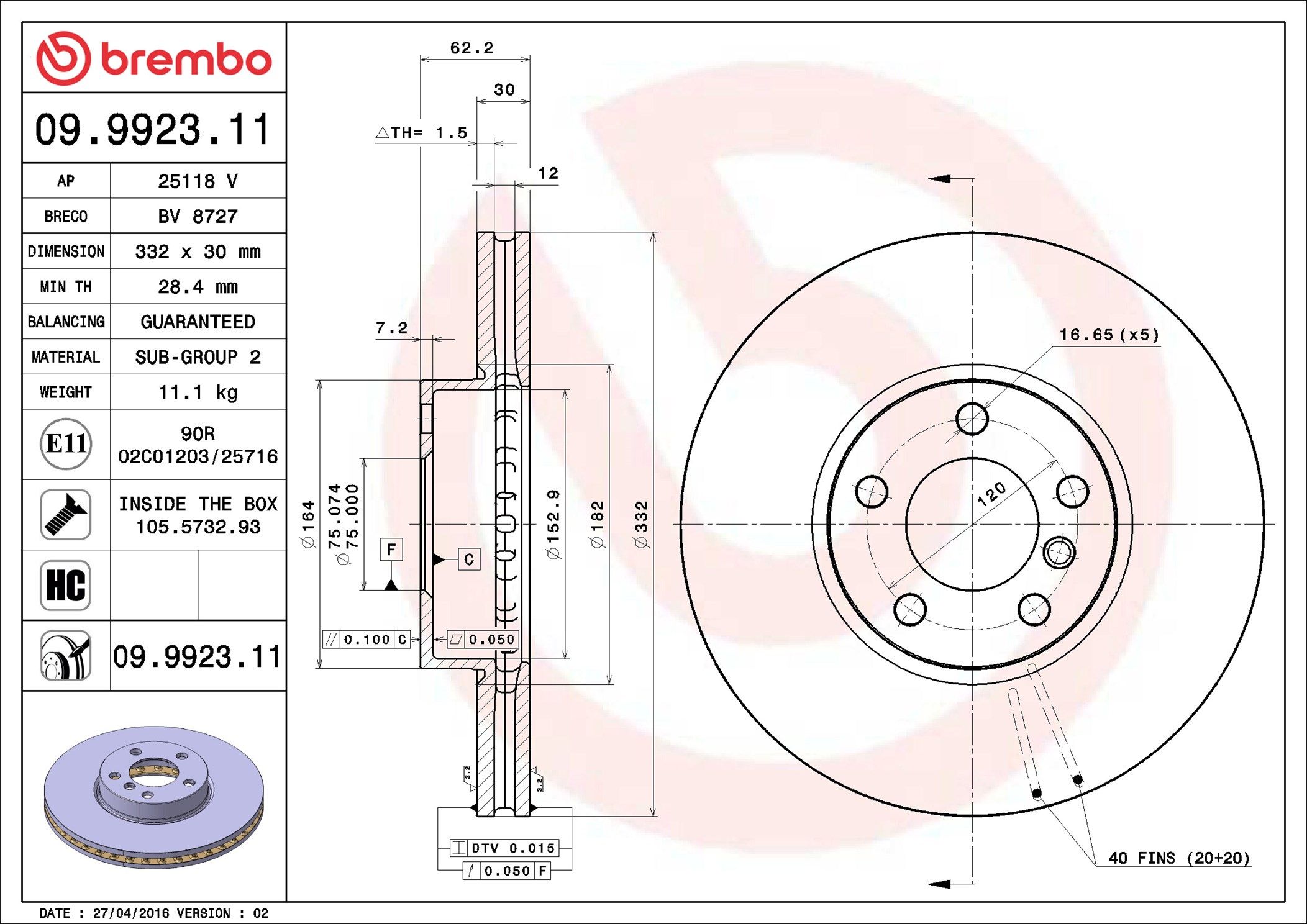 BMW X5 E70 13-18 (FRT) - TecDoc 1