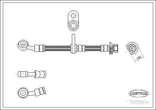 FLEXIBLE DE FREIN HONDA CR-V I,I  0705