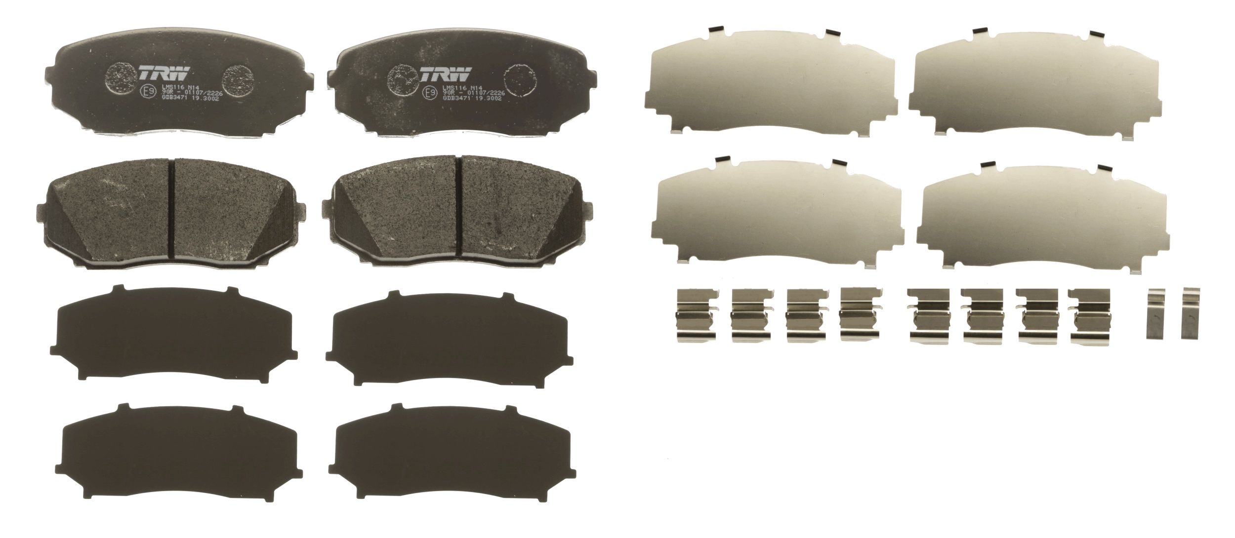 TRW DISC BRAKE PADS - TecDoc 2