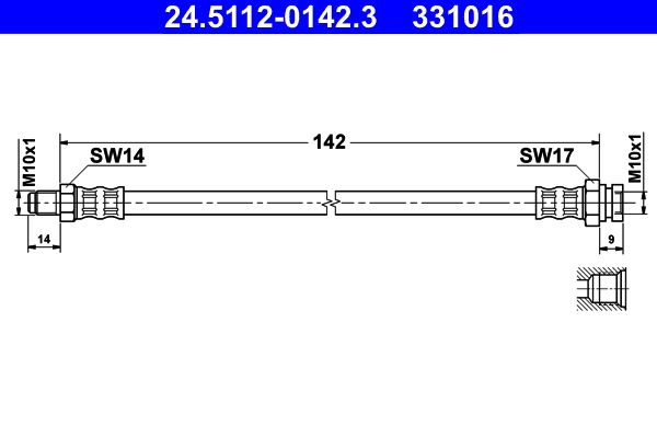 Brake Hose 24.5112-0142.3